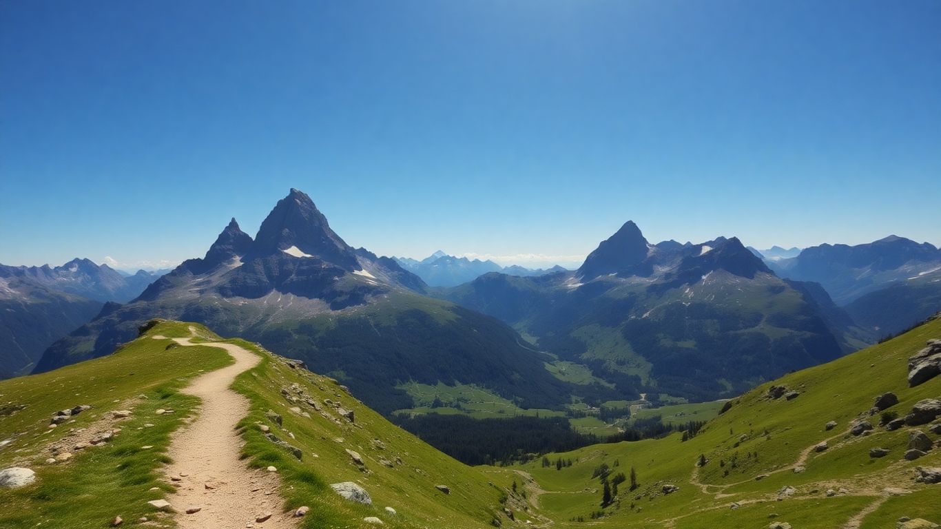 Du betrachtest gerade Panoramaweg durch die Berglandschaft Schweiz