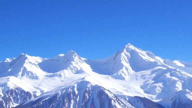 Schweizer Alpen mit Schnee und blauer Himmel